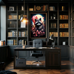 Moonlit Mischief Poster Moonlight Wall Art For Living Rooms