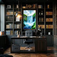 Iceland Skgafoss Waterfall Landscape Poster