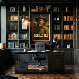 Buffalo Bill Classic Western Portrait Cultural Heritage Poster