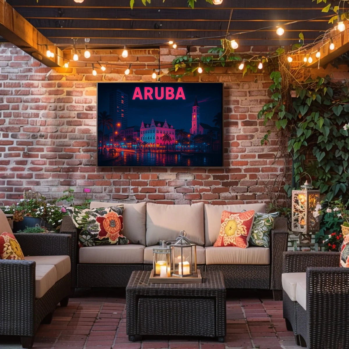 Aruba Nightscape Poster