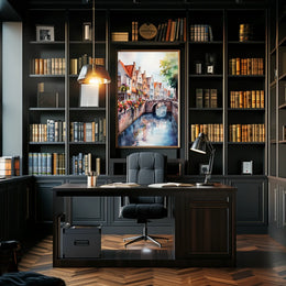 Belgium Bruges Canal and Old Town Poster