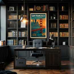 San Francisco Vintage Travel Poster Wall Art