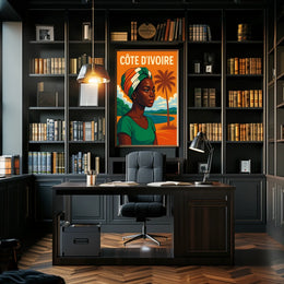 Côte dIvoire Portrait Poster