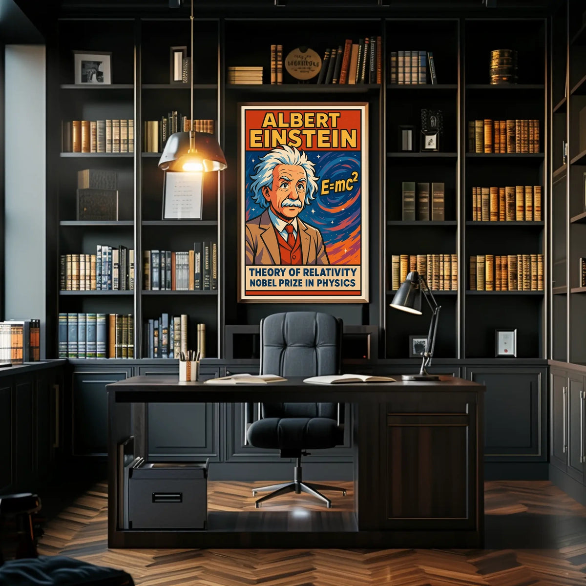 Albert Einstein Relativity Theory Vintage Educational Scientific Print Wall Art Scholarly Poster