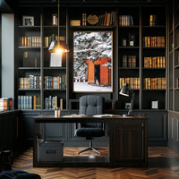 Winter Cabin Retreat Poster