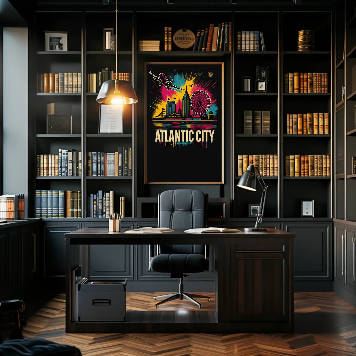 Atlantic City Skyline Poster