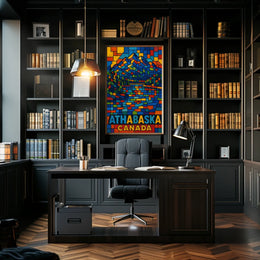 Athabasca Canada A Vibrant Mosaic Poster