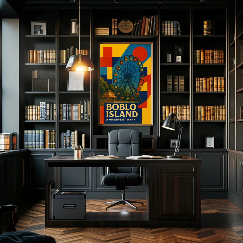 Island Amusement Park Adventure Poster