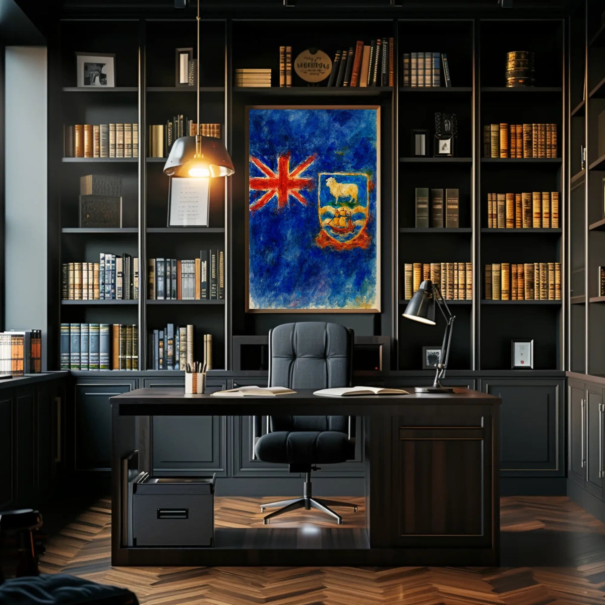 Falkland Islands Flag Watercolor Art Poster