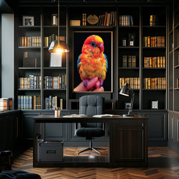Vibrant Parrot Portrait Poster