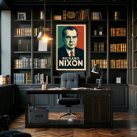 Richard Nixon Portrait Pop Art Realism Cold War Era Heritage Icon Collectors Poster