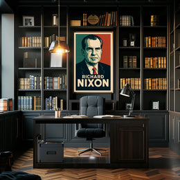 Richard Nixon Portrait Pop Art Realism Cold War Era Heritage Icon Collectors Poster