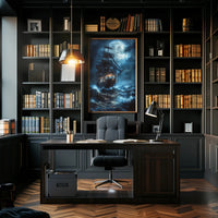 Stormy Night Nautical Adventure: Fantasy or Mythology Poster PosterGoat