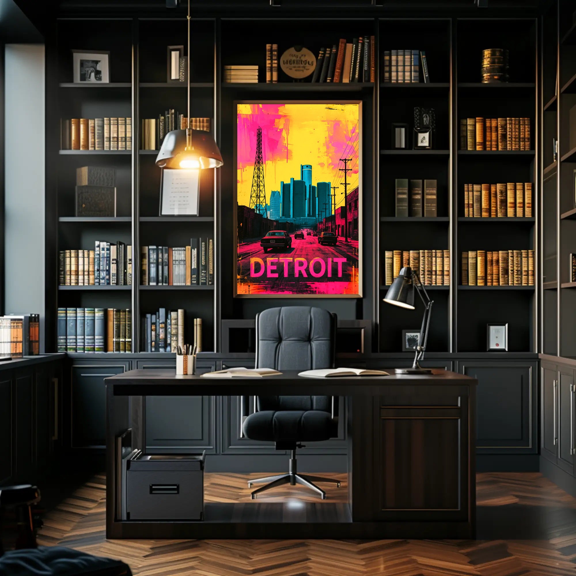 Vibrant Detroit Poster PosterGoat