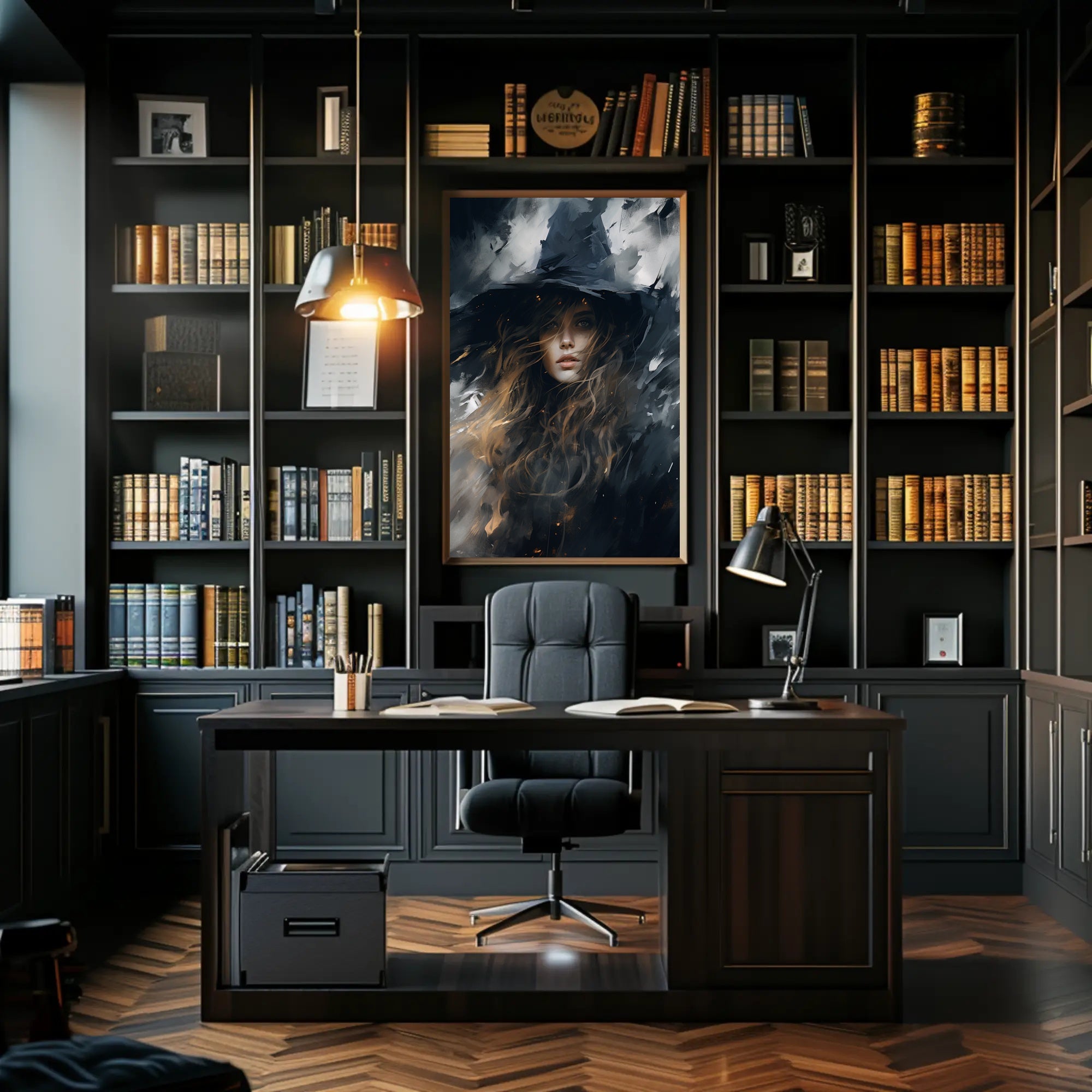 Enigmatic Witch Portrait Poster