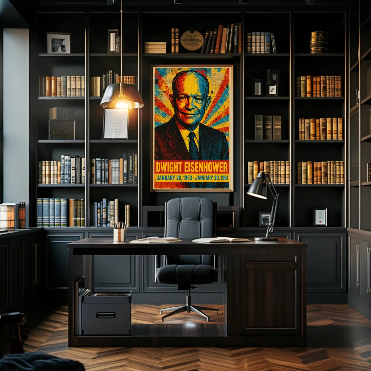 Dwight D. Eisenhower 34th President of the United States Street Art Mashup Poster