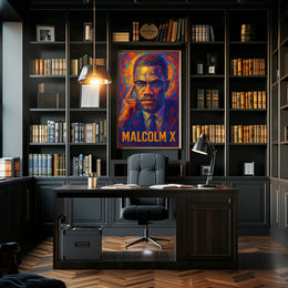 Malcolm X Iconic Leader Poster