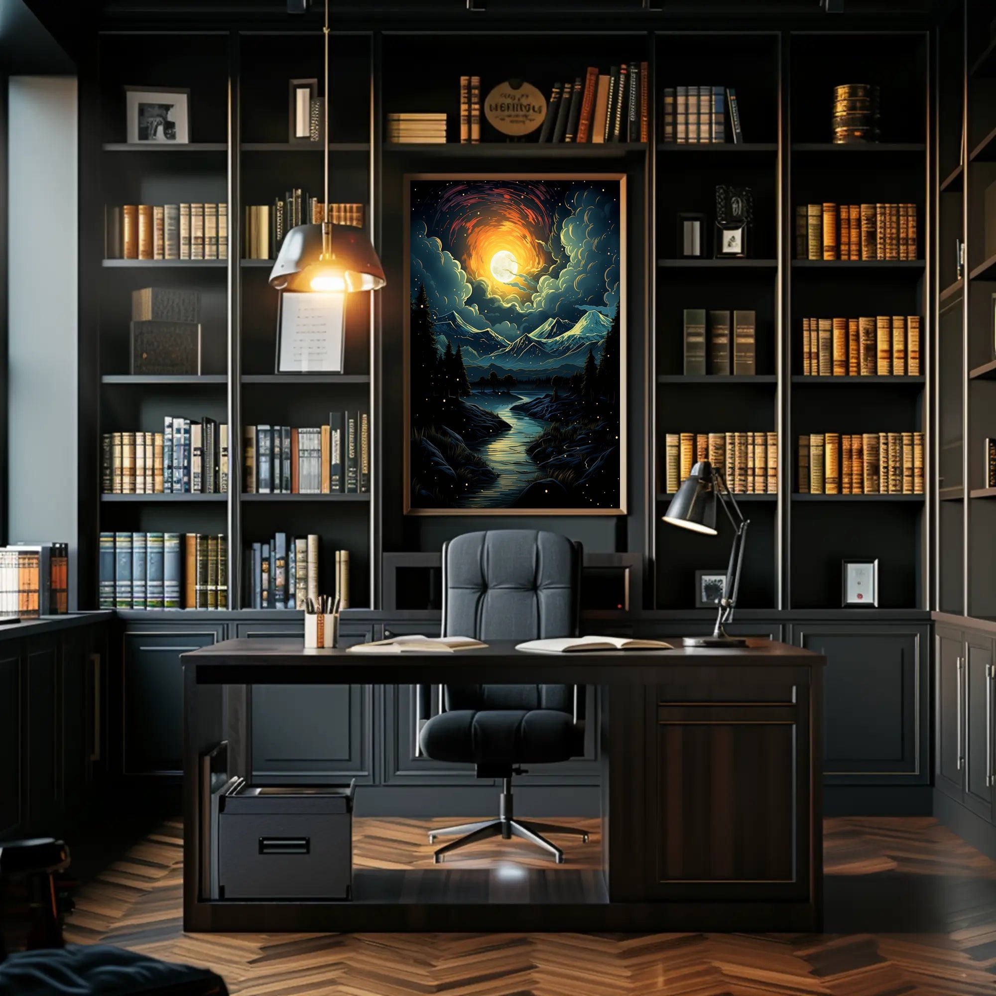 Celestial Nightscape Poster