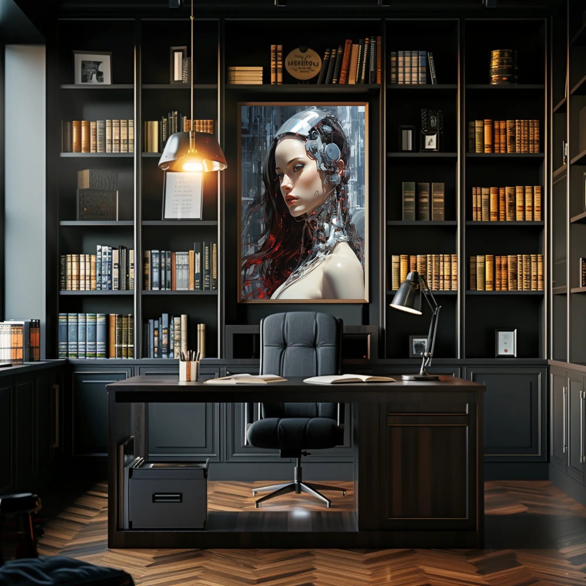 Cybernetic Elegance Poster PosterGoat