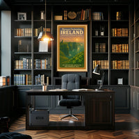 Ireland's Legendary Landscapes Vintage Enchanting Celtic Poster