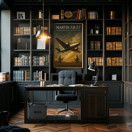 Martin XB 27 Aviation Poster Vintage Aircraft Print