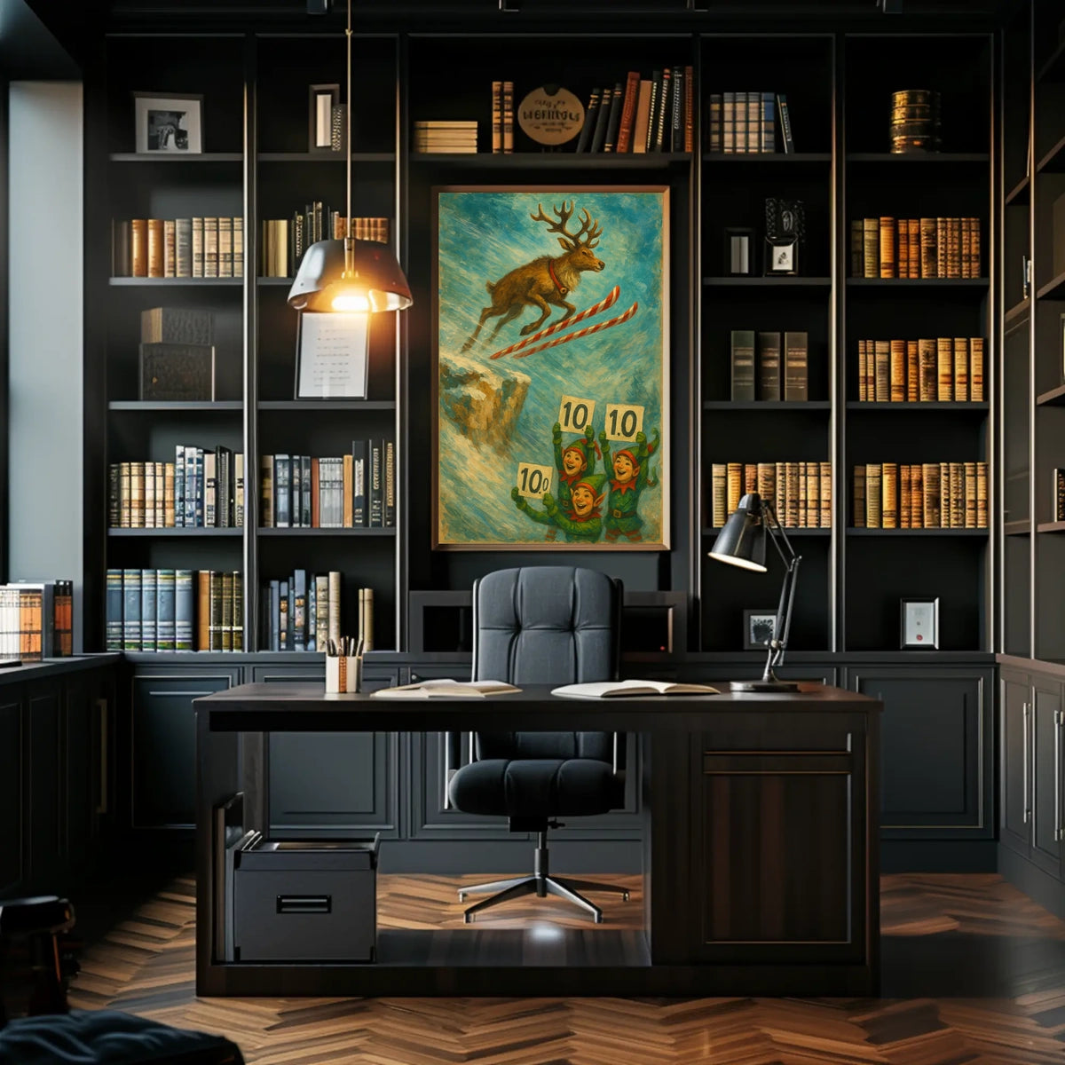 Reindeer Ski Jump Extravaganza Poster