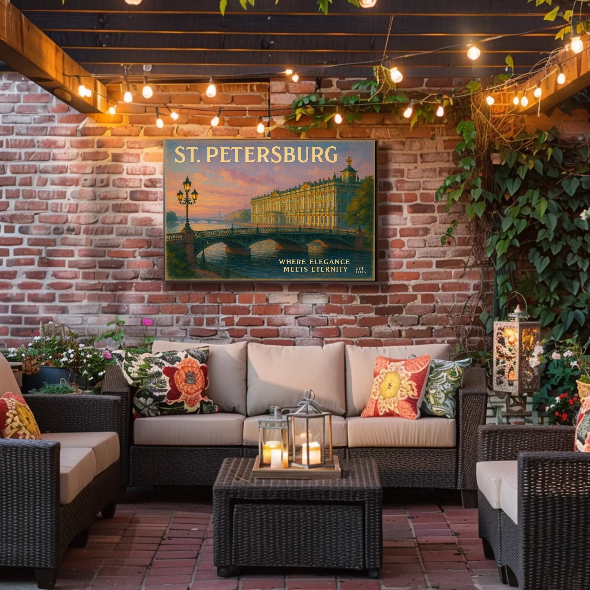 St. Petersburg Elegance Travel Poster Print