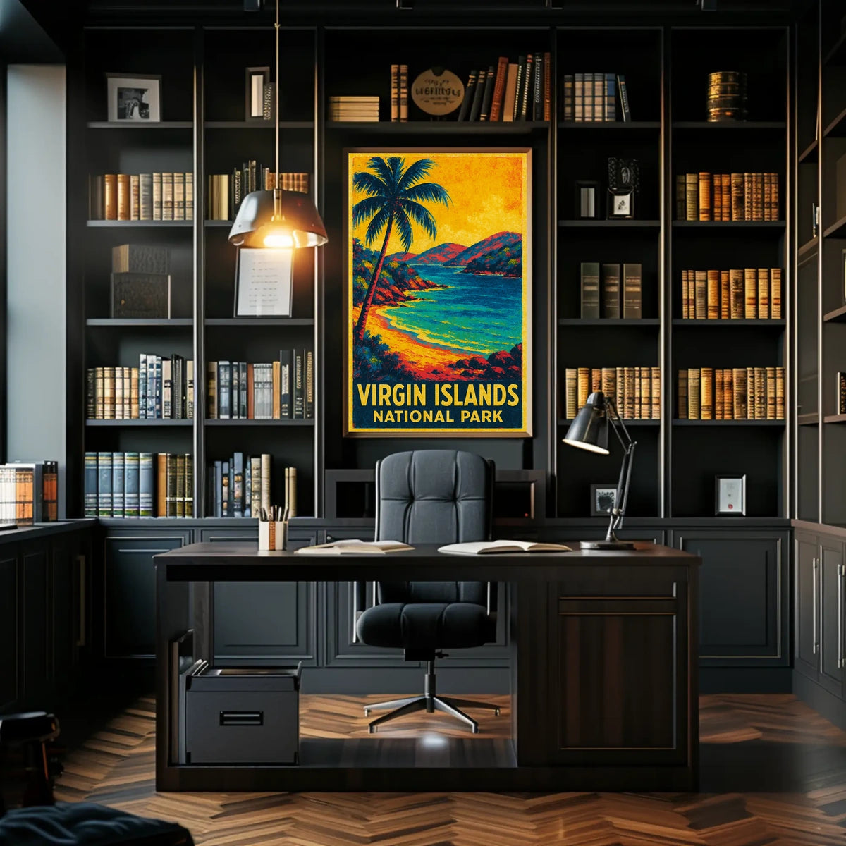 Virgin Islands Vintage Travel Wanderlust Poster