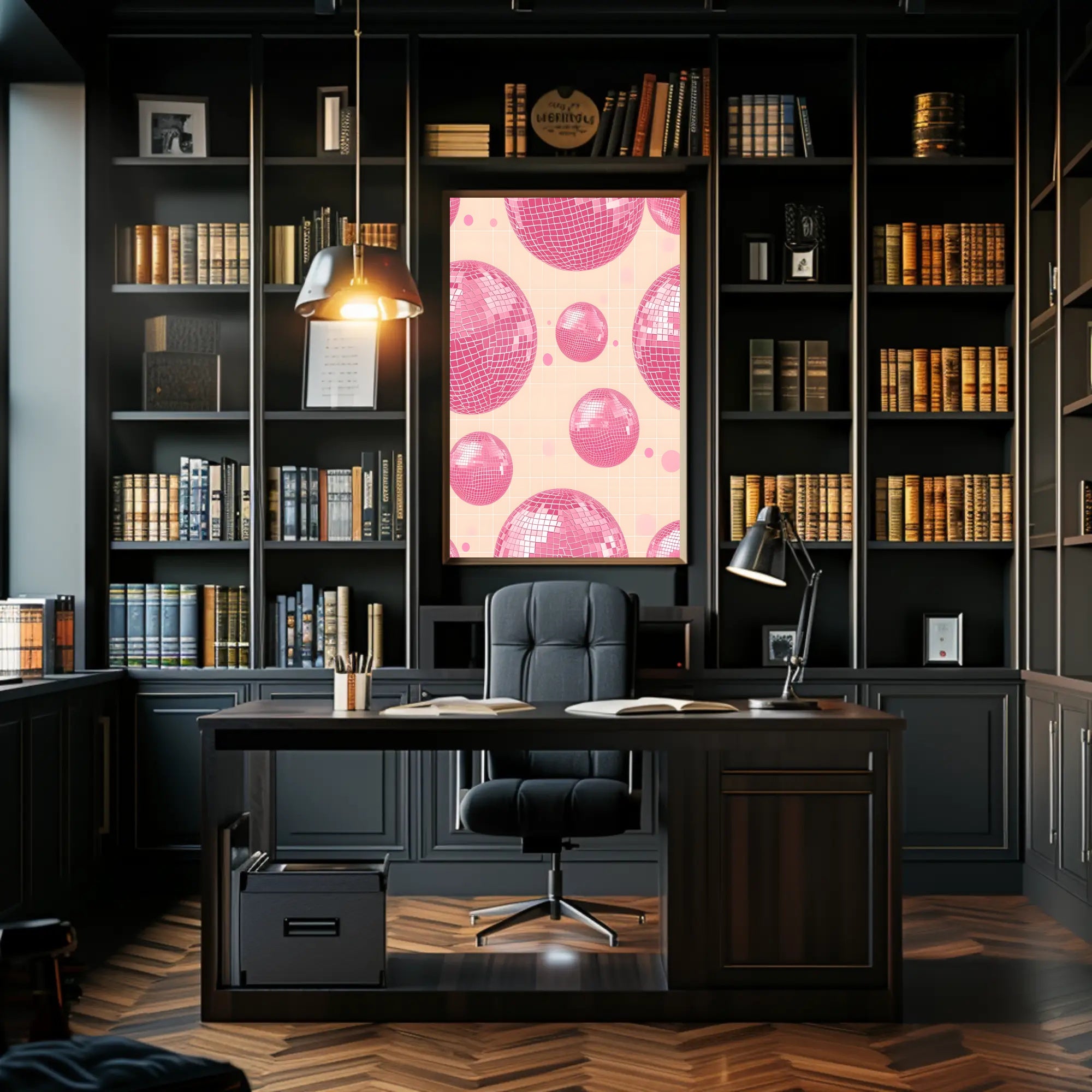 Pink Disco Balls Pop Culture Poster PosterGoat