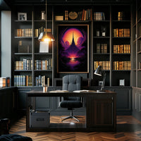 Epic Fantasy Castle in Surreal Cosmic Landscape