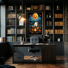 Whimsical Autumn Night Poster