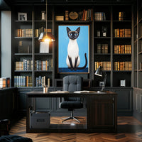 Siamese Cat Poster Modern Wall Art Print