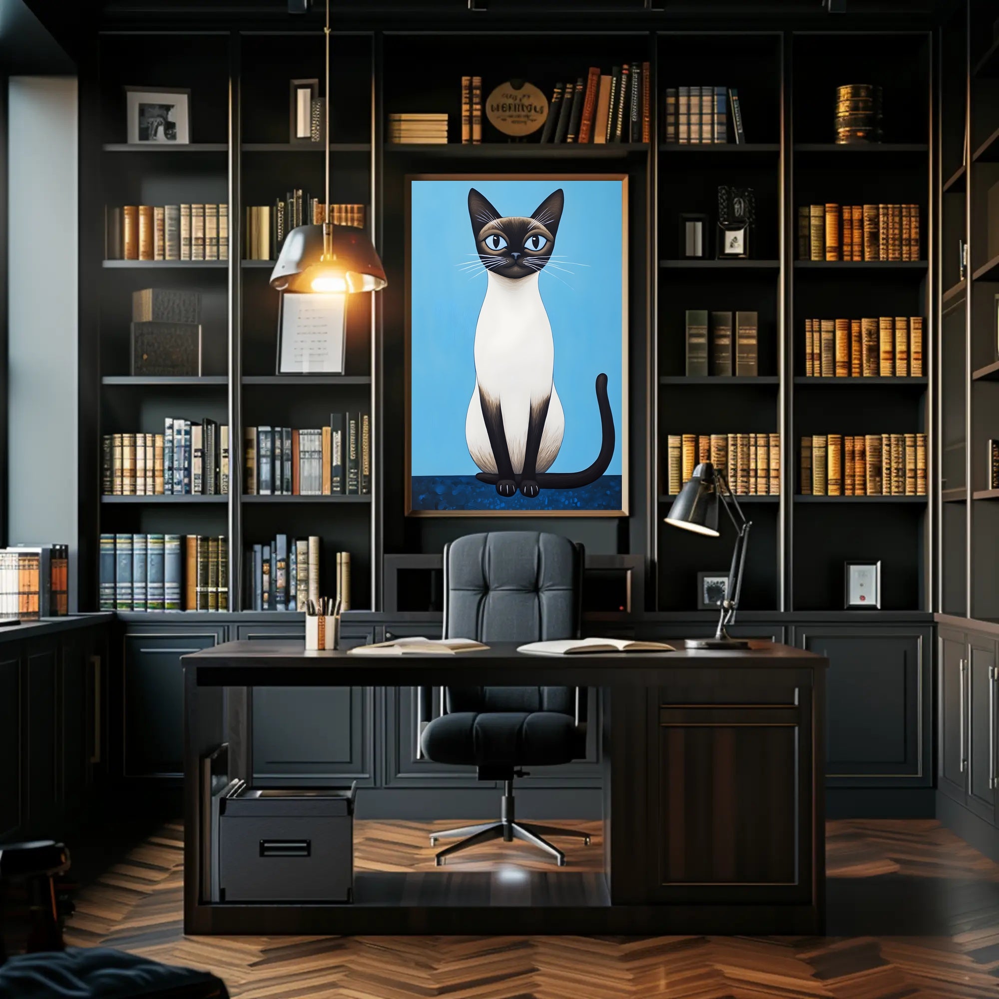 Siamese Cat Poster Modern Wall Art Print