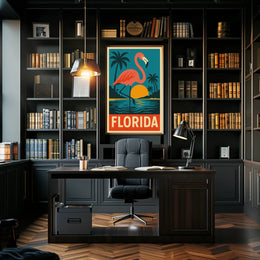 Florida Flamingo Poster