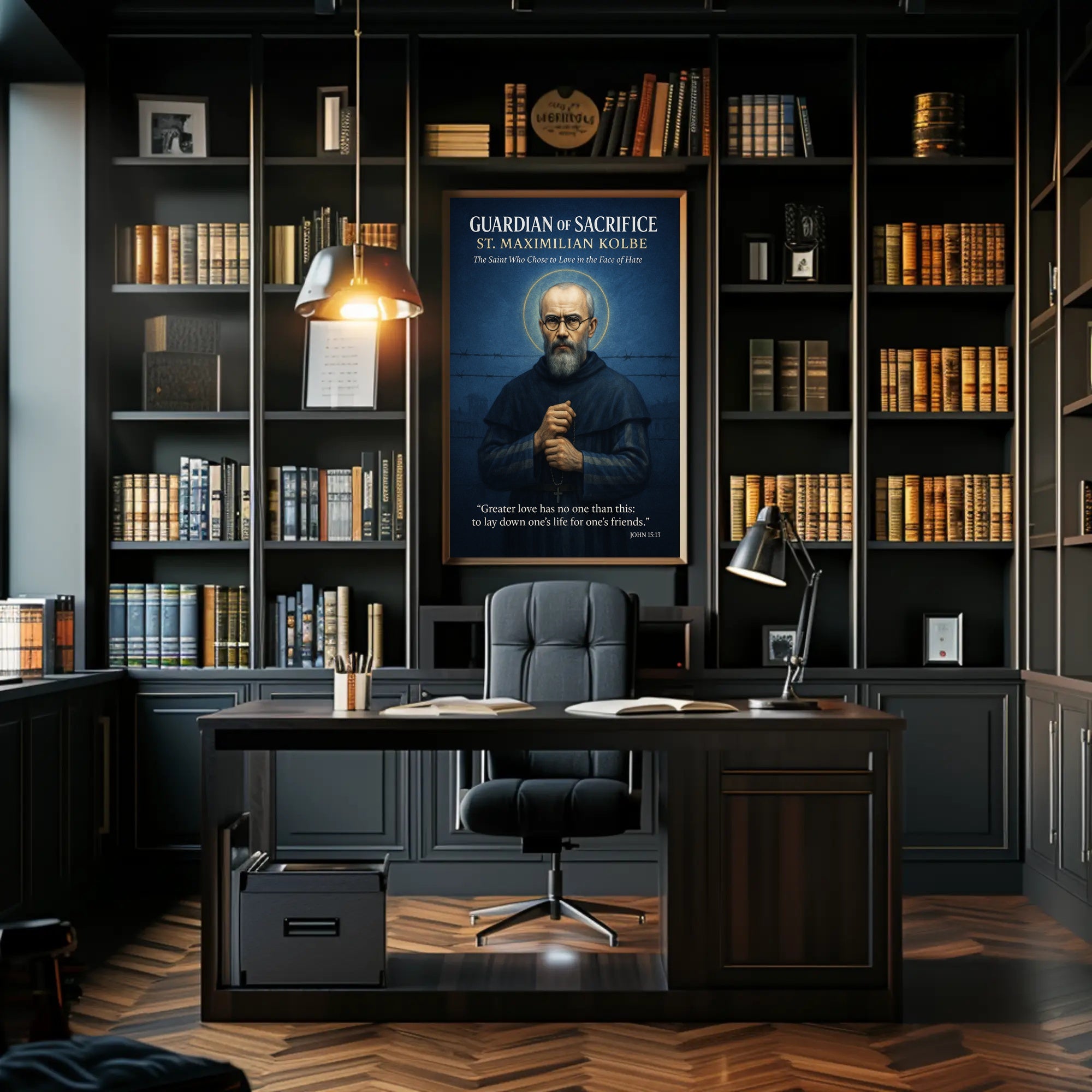 Guardian of Sacrifice St. Maximilian Kolbe Poster PosterGoat