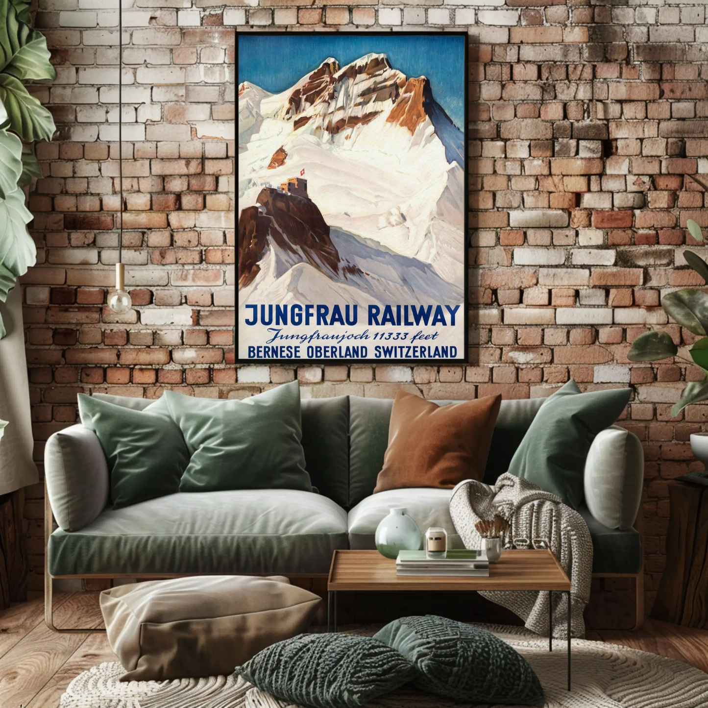 Jungfrau Railway - Switzerland Vintage Travel Poster