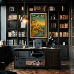 Valletta Vintage Travel Poster Wall Art Print