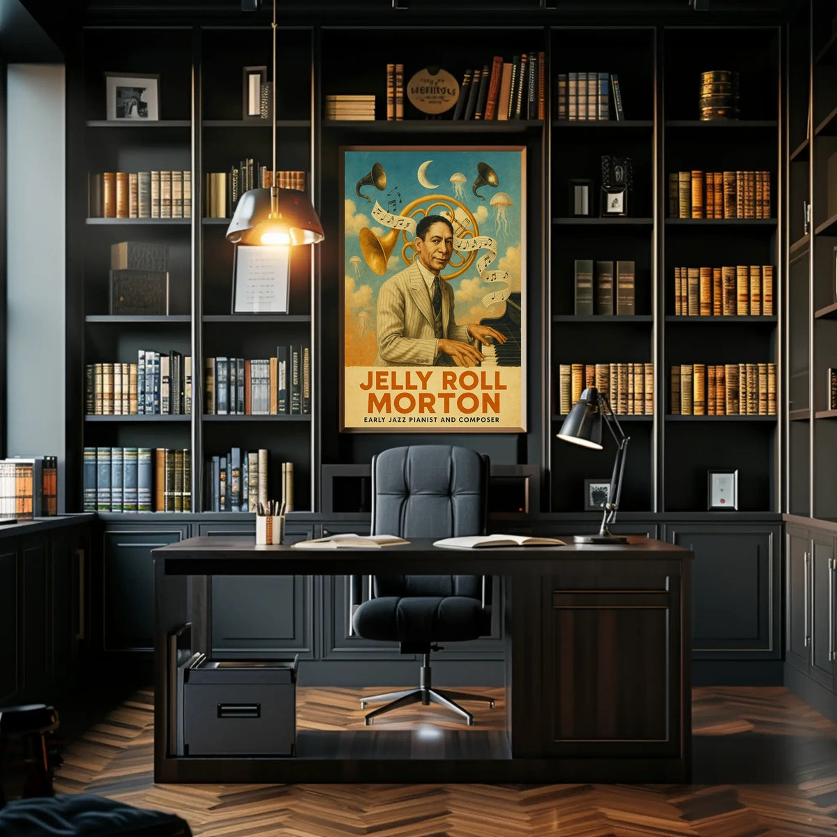 Jelly Roll Morton Early Jazz Pioneer Poster