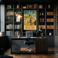 Jelly Roll Morton Early Jazz Pioneer Poster