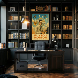 Jelly Roll Morton Early Jazz Pioneer Poster