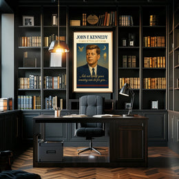 John F. Kennedy Vintage Patriotic Poster Art