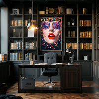 Butterfly Visage Poster Vibrant Pop Art Wall Print