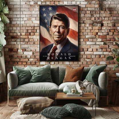 Ronald Reagan 40th President Of The United States Portrait