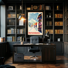 Österreich Winter Adventure Poster PosterGoat