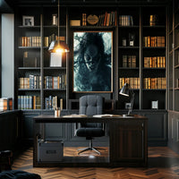 Haunting Visage Art Print Poster for Home Decor and Wall Art PosterGoat