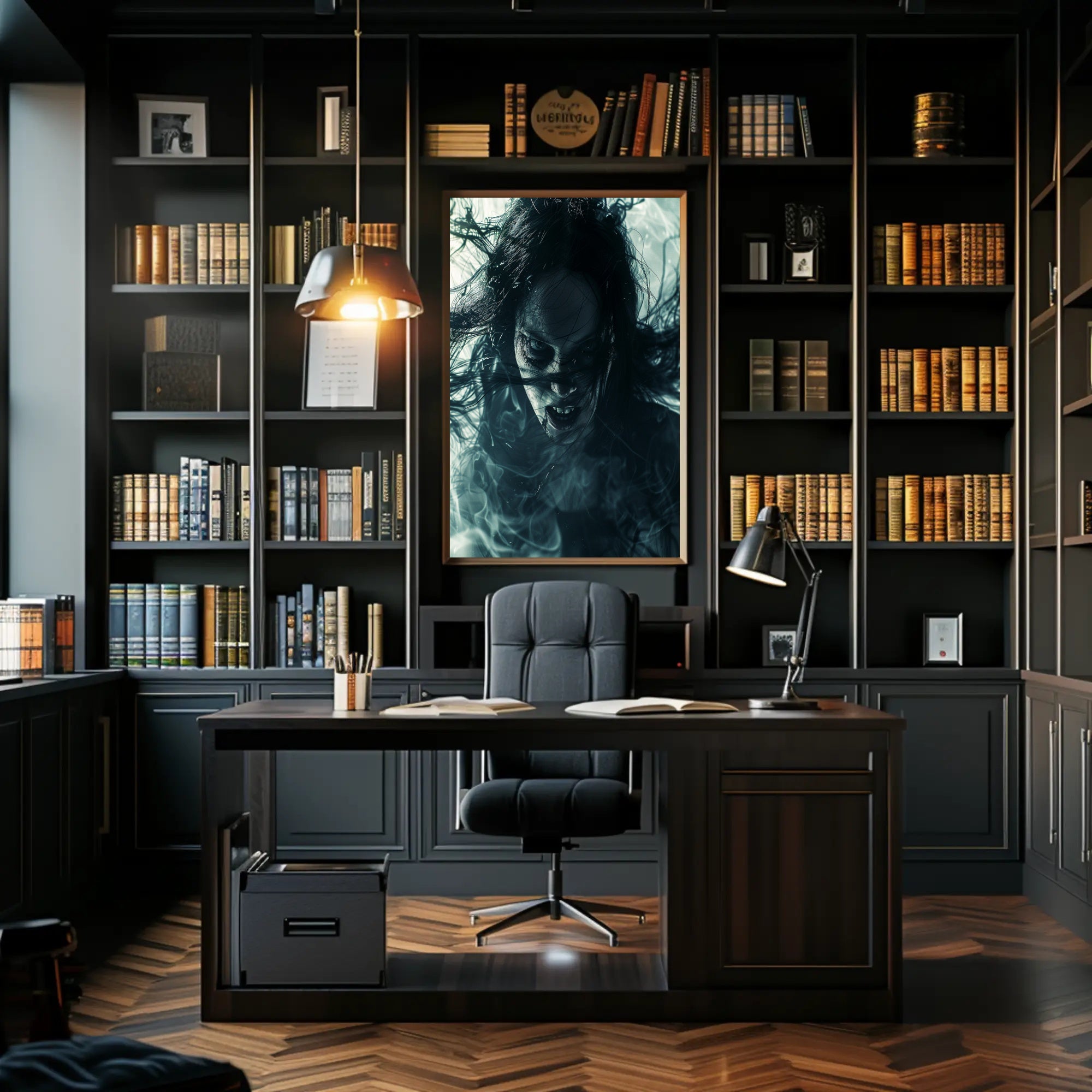 Haunting Visage Art Print Poster for Home Decor and Wall Art PosterGoat