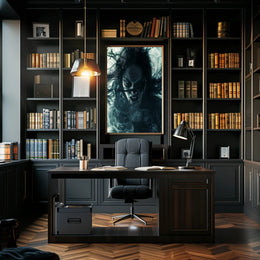Haunting Visage Art Print Poster for Home Decor and Wall Art PosterGoat