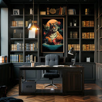 Cool Sunglasses Tiger Art Print Animal Poster