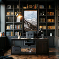 Majestic Winter Peaks Poster National Park Poster