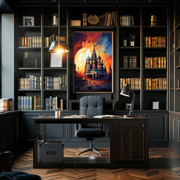 Vibrant St. Basil's Cathedral Travel Art Poster